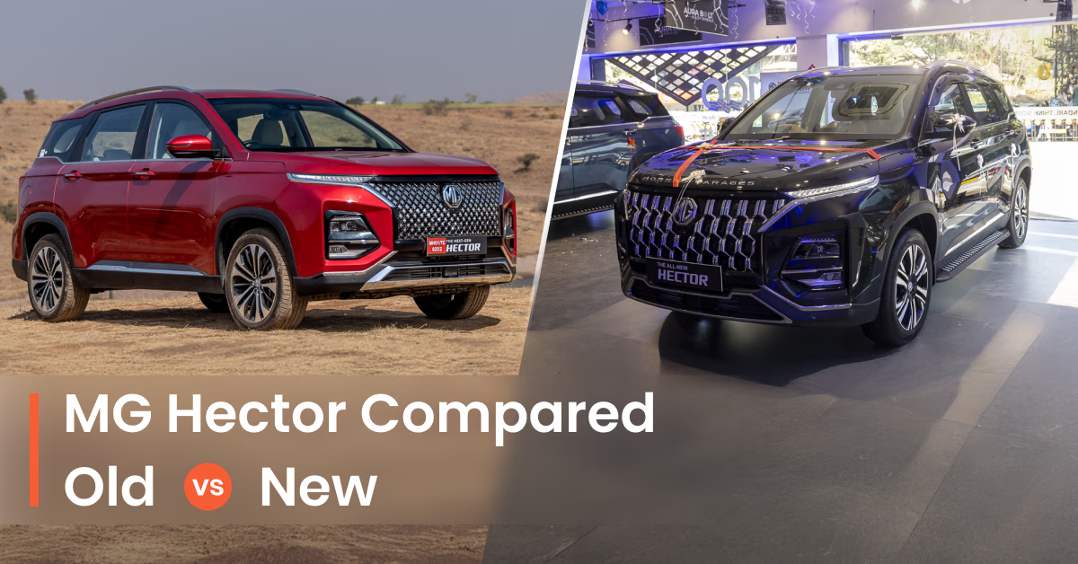 MG Hector Facelift vs Old Model Design