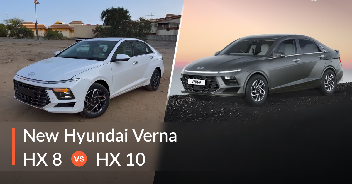 Hyundai Verna HX 8 vs HX 10 Comparison 2026