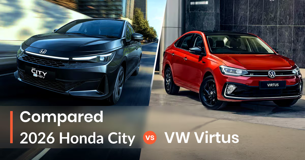 2026 Honda City vs Volkswagen Virtus Comparison