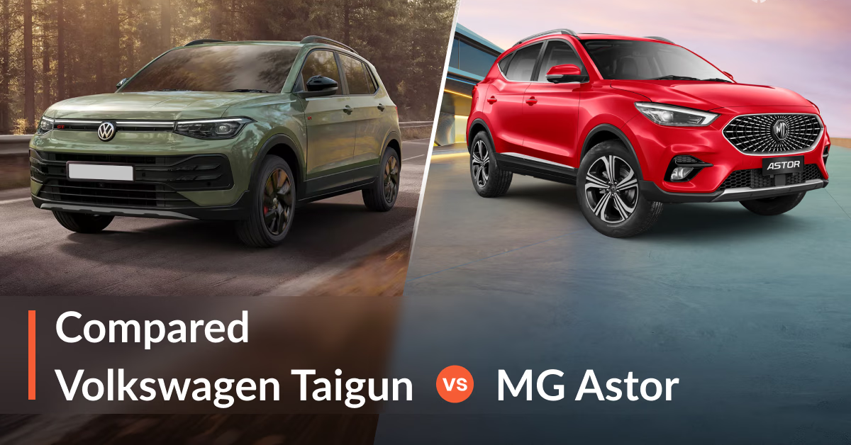 2026 Volkswagen Taigun vs MG Astor Comparison