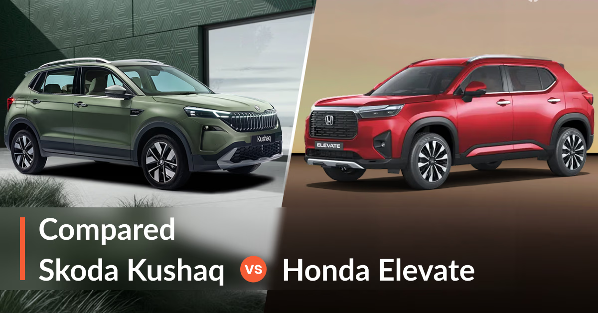 2026 Skoda Kushaq vs Honda Elevate Comparison