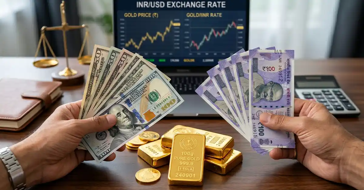 Rupee-Dollar Exchange Rate and Gold Prices in India